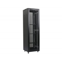 DATEUP MSD.8037.9601,37U 800X1000,Floor standing cabinet,Front vented camber door and rear double section flat vented door with handle lock(lock disassemble),two panels in each side with small round lock,Aluminum plate logo 